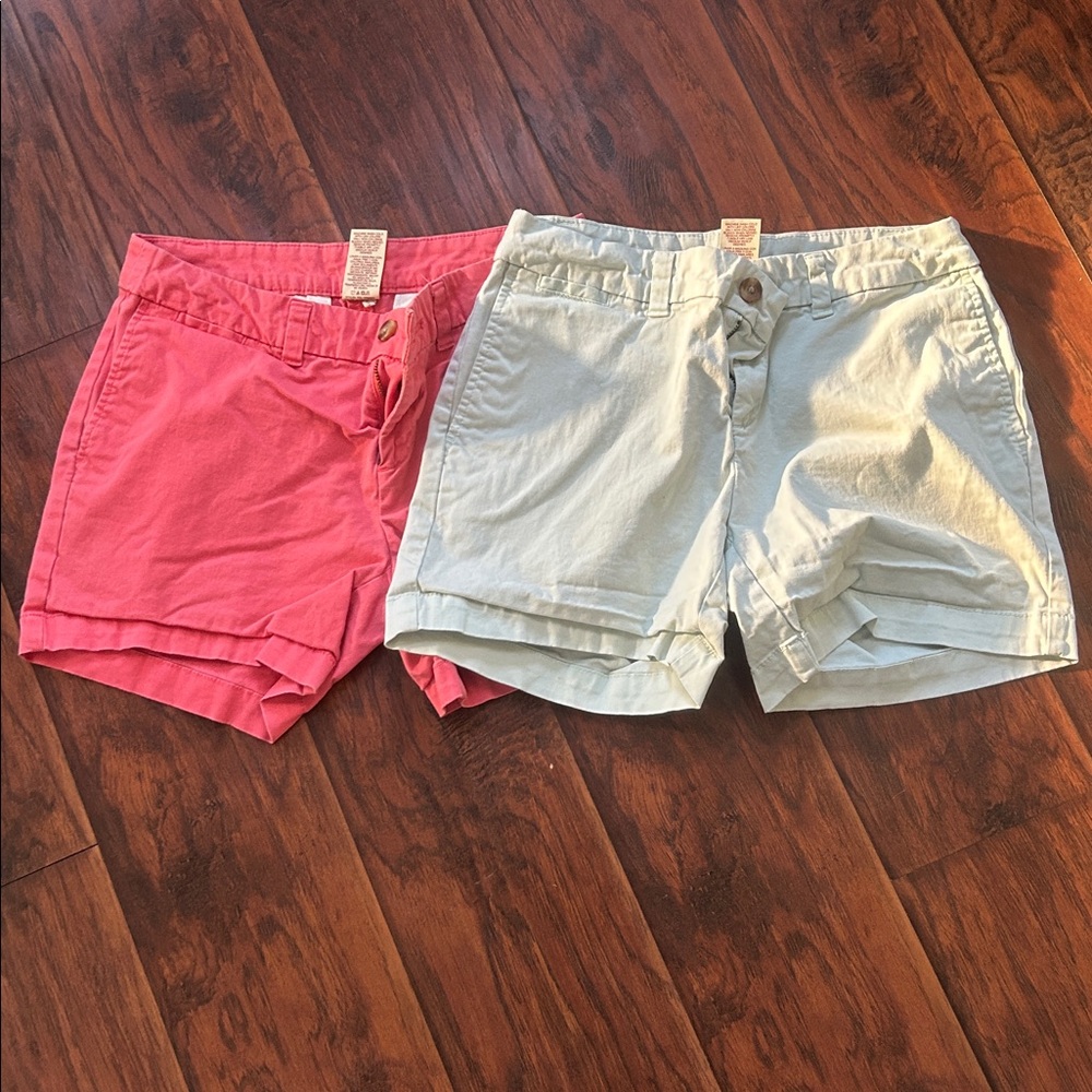 Faded Glory Chino Shorts in Mint and Flamingo (Women’s Size 4)